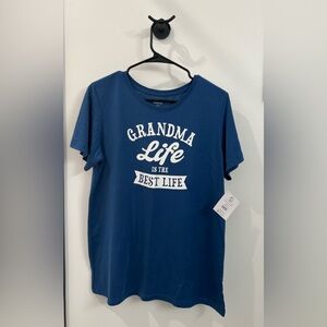 Blue - T-Shirt - Large- Grandma Life is the Best Life